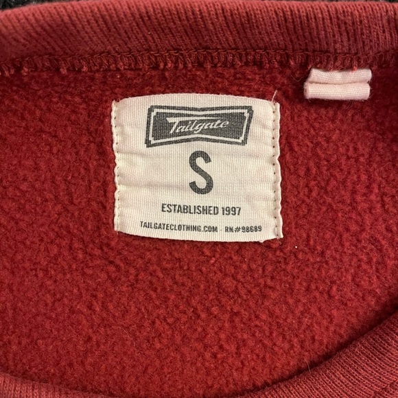 American Eagle Tailgate Red Fleece Sweater Men’s (S) - Picture 2 of 2